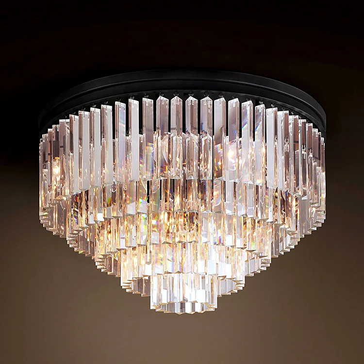 Crystal Chandelier Ceiling Light Modern Round Chandeliers Led Dining Luster Pendant Lamp Luxury Crystal Light