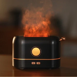 3 LED Colors Ultrasonic Air Humidifier Flame Fire Aroma Diffuser 5V Power Supply USB Cars Households RVs Outdoor Use US