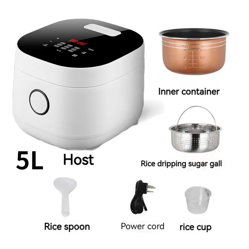 5l Smart Cooking Rice Coker Food Cooke Electric Multi Stainless Steel