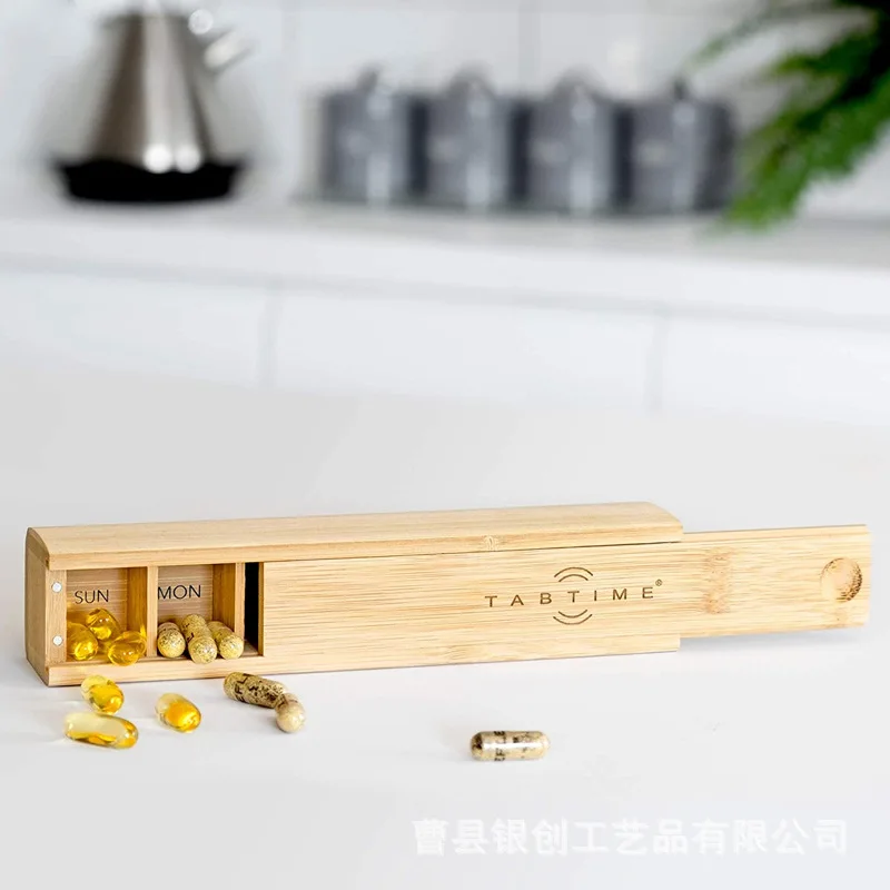 Компактный Еженедельный органайзер для таблеток коробка с напоминанием черный диспенсер лекарств капсул дома офиса отеля