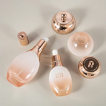 Spot cosmetic set bottle glass set essential oil bottle set series essence emulsion cream bottle package material