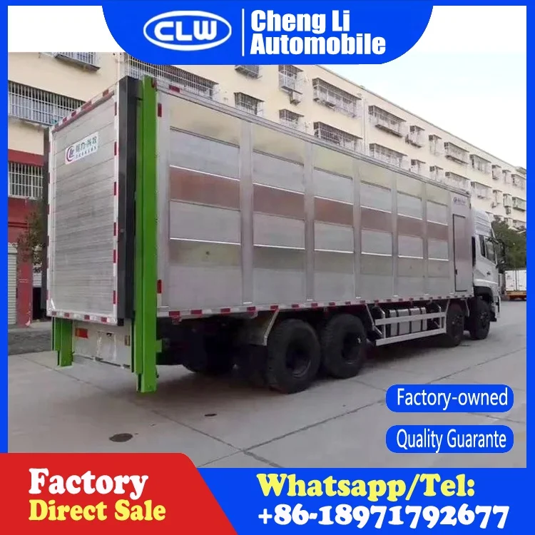 Dongfeng для перевозки скота и домашней птицы коров крупного рогатого грузовой автомобиль 8x4 сельскохозяйственных свиней