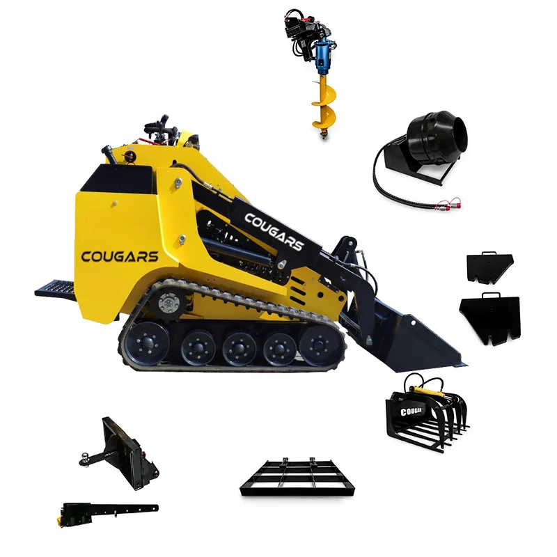CG827 Mini Skid Steer Loader With Track Drive Kubota Engine Spare Parts Used Tractor With Front Loader Bucket Attachment UK