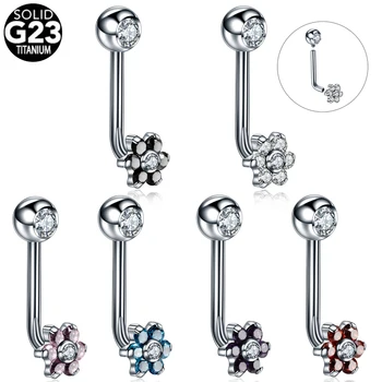 10pcs/lot Titanium Vertical Hood Piercings Flower Sexy Vagina Genital ...