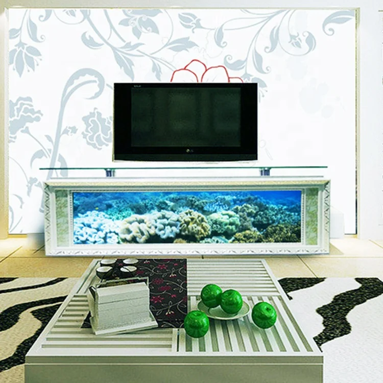 Maßgefertigter Luxus-glastisch Couchtisch Tv-schrank Rechteckiges Aquarium Fischbecken Wohnzimmermöbel Goldfischbecken