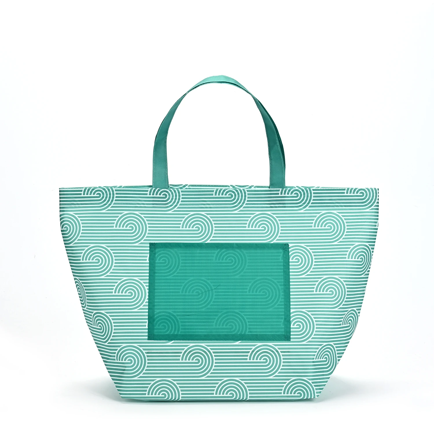 Medium Size Eco-Friendly Non-Woven Tote Bags Custom Logo Reusable PLA PC Shopping Bags with Cartoon Handles manufacture