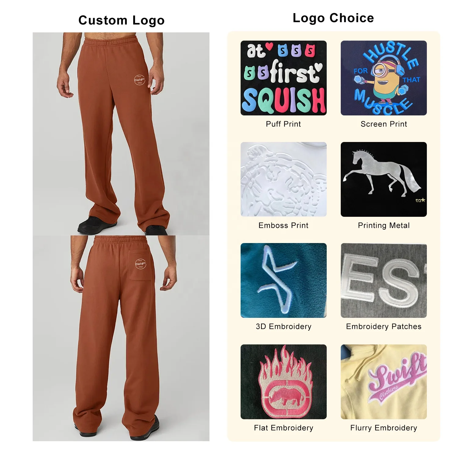 JL0131B New Men’s Loose Plus Size Sweatpants Casual Flare Sweat Pants Men Ash Gray Fleece Flare Sweatpants Men