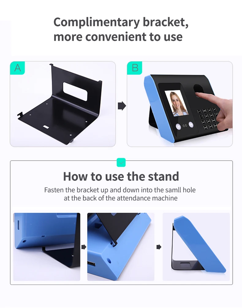 Biometric Facial Time Attendance Machine with Face and Fingerprint Recognition