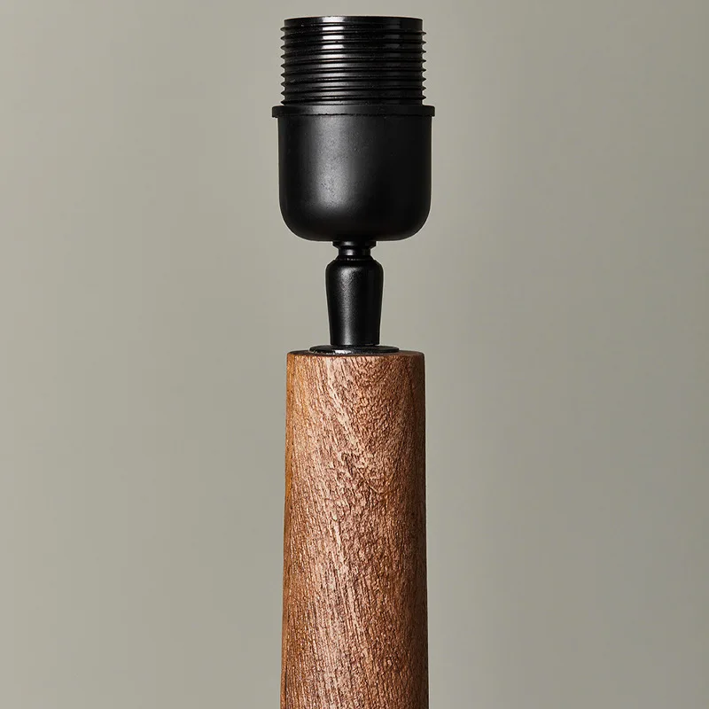 Custom American Retro Simple HotelLEDBedside Bedroom Living Room Study Wooden Fabric Shade Floor Lamp