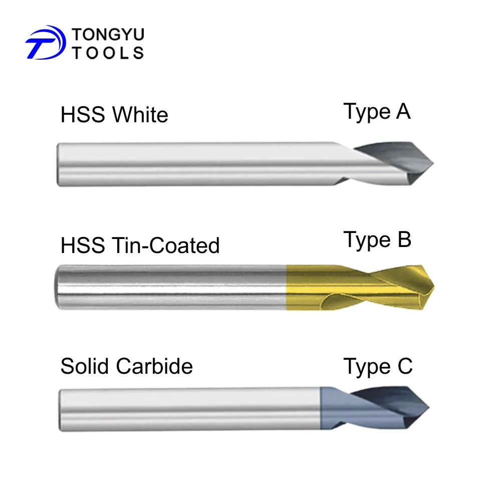 HSS Solid Carbide HM NC Centering Spot Drill Bit for Centre Spot Drilling