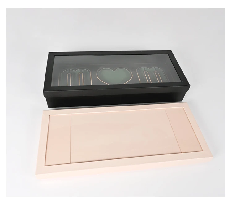 Twoinone Deep Rose Box I Love You Square Shaped Mom Flower Boxes With