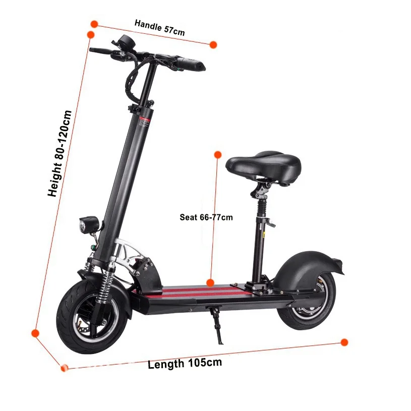 Electric With For Adult Wheel Battery Seat 3 Foldable Scooters Three