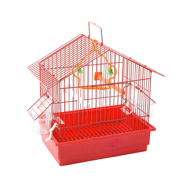 Wholesale Steel Aviary Coop Pet Parrot Cage Bird Cage With Roof And Food Bowl Breeding Cage For Bird Parrot