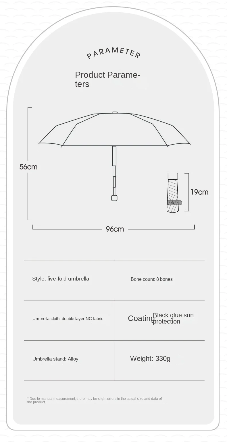 High-grade Double Layer Full Flower Printing Sunshade Folding Umbrella