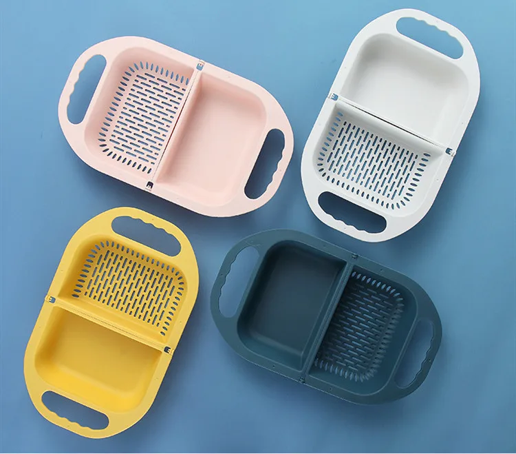 Foldable drain water basket household kitchen wash vegetable basket fruit basket