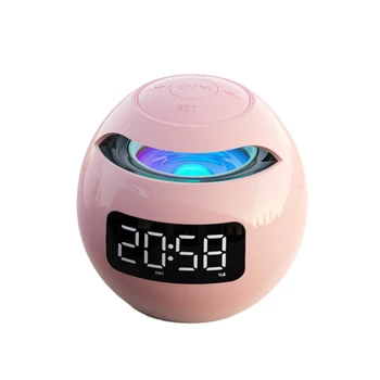 G90S Mini Speaker Portable Column Wireless Speaker Sound box with LED Display Alarm Clock For TF Card MP3 Music Play