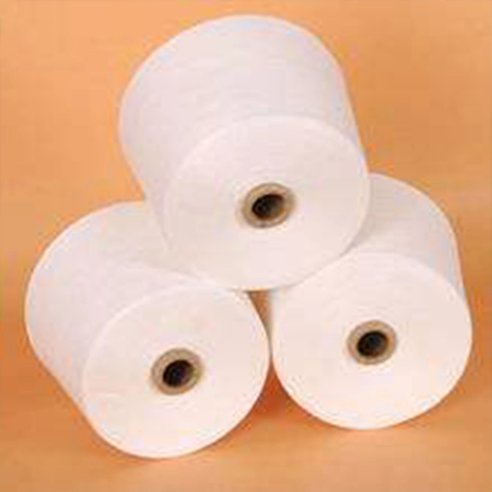 工厂优质涤纶短纤针织纱生白色100% 涤纶纱