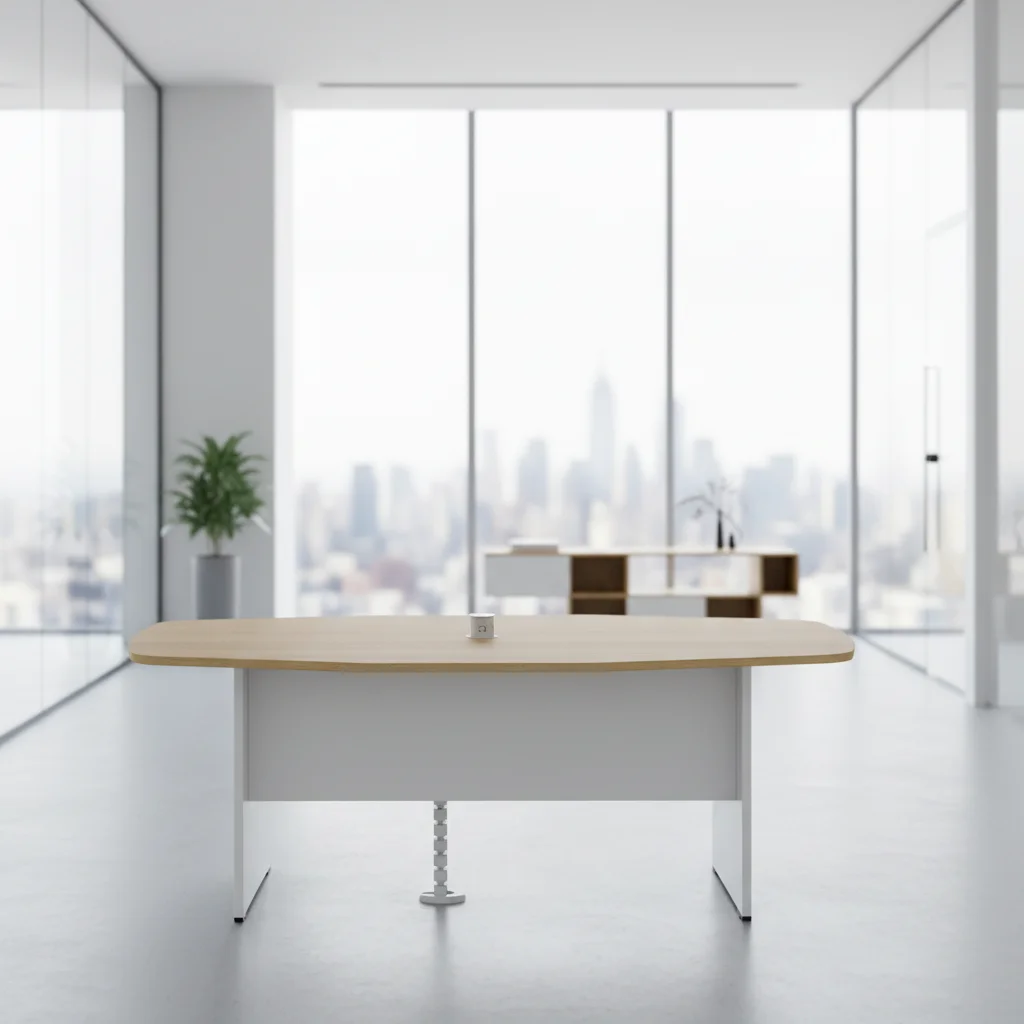 Modern Extendable Durable Automatic Convertible Meeting Table Dual Panel ABS Connection Wood Frame Conference Desk Office 5