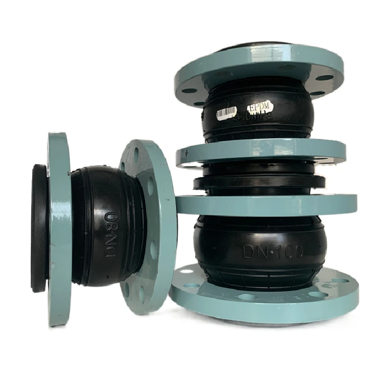Jiufu EPDM DN150 DN200 Rubber Expansion Joint Flanged Connector Coupling Pipeline Bellows Compensator Rubber Expansion Joint
