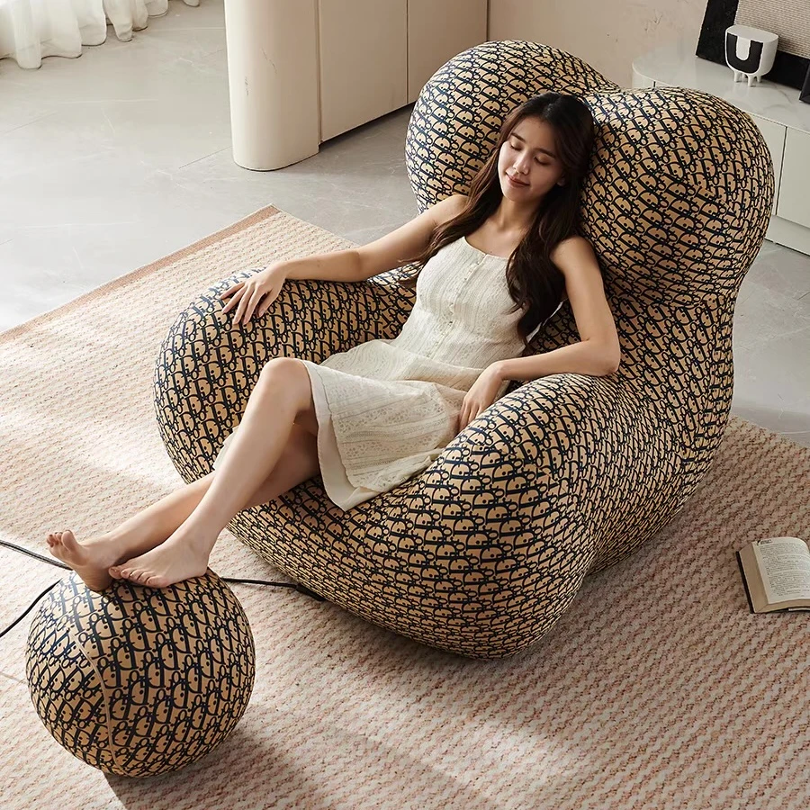 Modern Lazy Sofa: Elegant Single Leisure Chair for Living Room