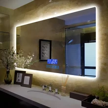 Espejo Led Smart Bathroom Makeup Mirror Touch Screen Anti-Fog Led Mirror For Apartment Hotel Project Bath Mirrors