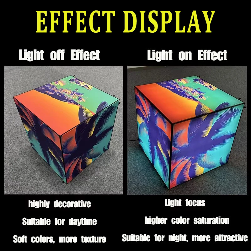 Modern Led 40X40 Cube Light Box Portable Photo Studio Cube Light Box ...