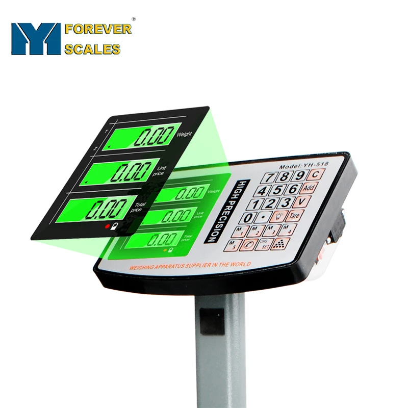FOREVER SCALES High Precision Weight Machine Stainless Steel Keypad TCS Electronic Platform Weighing Scale