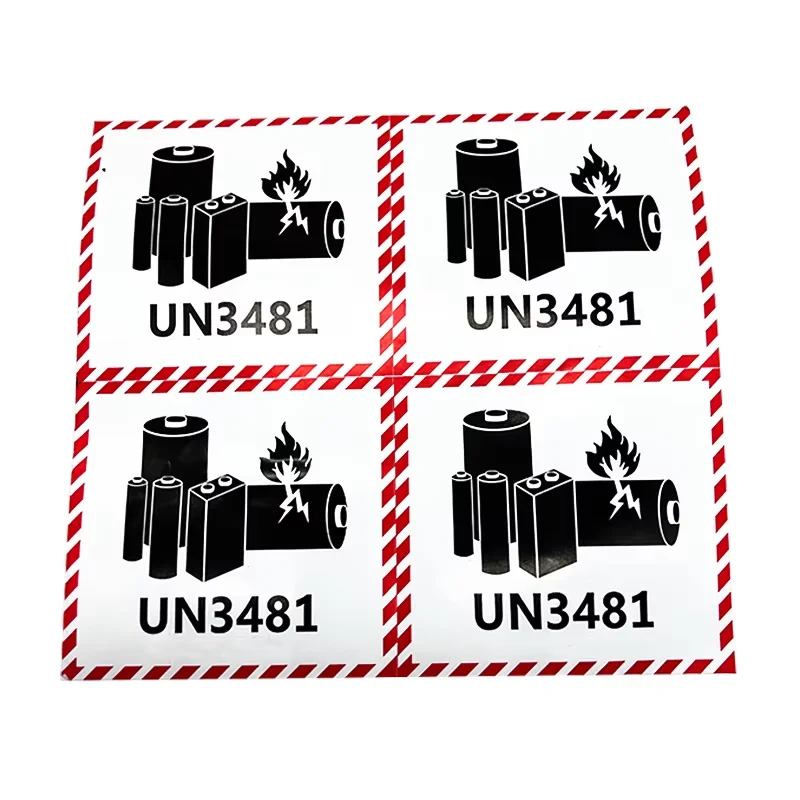 UN3480 Lithium Battery Shipping Labels 4x3 Warning Label Transport Shipping Sticker Label UN3481 details