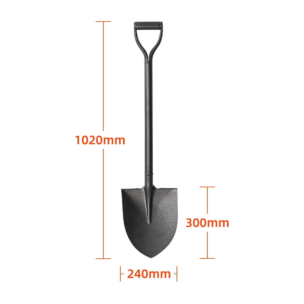 product agriculture tools steel farm garden spade metal shovel  with metal handle-2