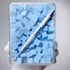 100 pieces of cotton swabs in a box with pen [blue]
