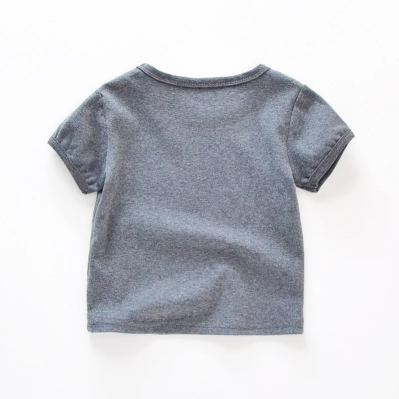 
Детская футболка для малышей, футболка унисекс, вязаный Топ для малышей с коротким рукавом, Детская летняя футболка для малышей 2020, белая, серая, Черная 