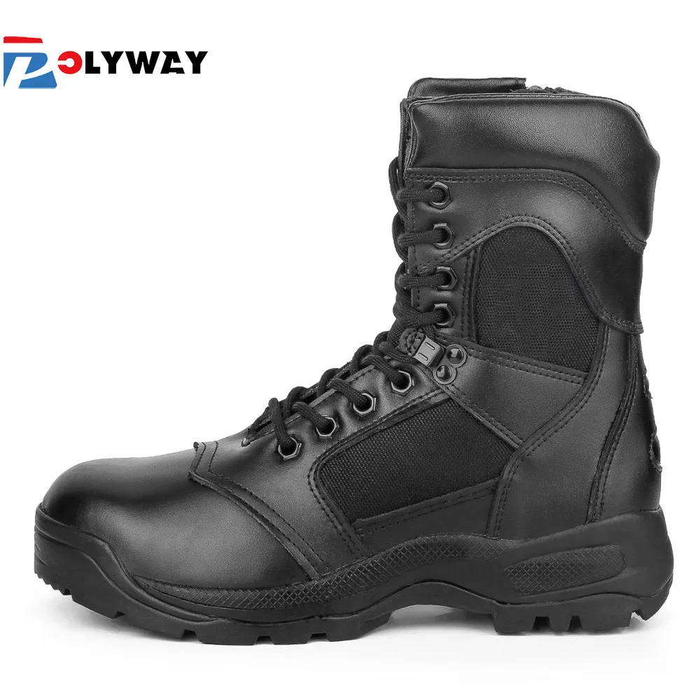 Factory Supply Tactical Boot with Genuine Leather and Steel Toe Safety Boot for Personal Defense Equipment