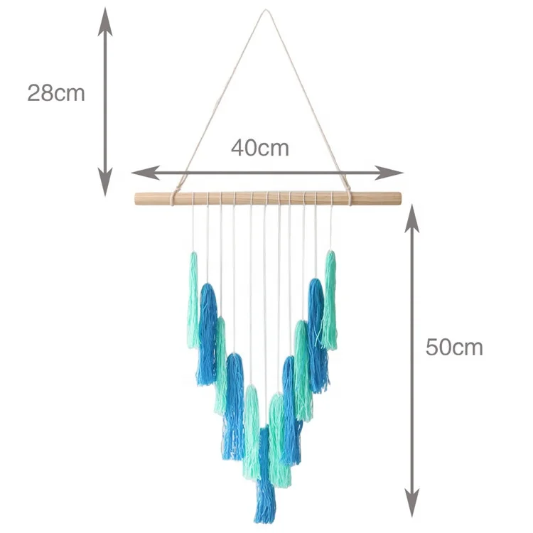 Макраме настенное искусство подвесной Тканый гобелен крафт для дома гостиной спальни украшение