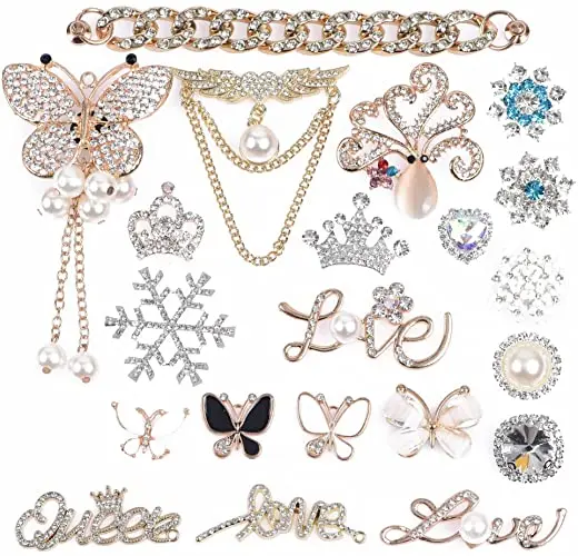 Shoe Charms 13 PCS Decorative Charms Luxury Crystal Rhinestones and 2 Pearl  Chains Diamond Sparkle Charms Jewelry Shoe Chain Accessories for Kids,  Girls and Birthday Gift Party Favors : : Fashion