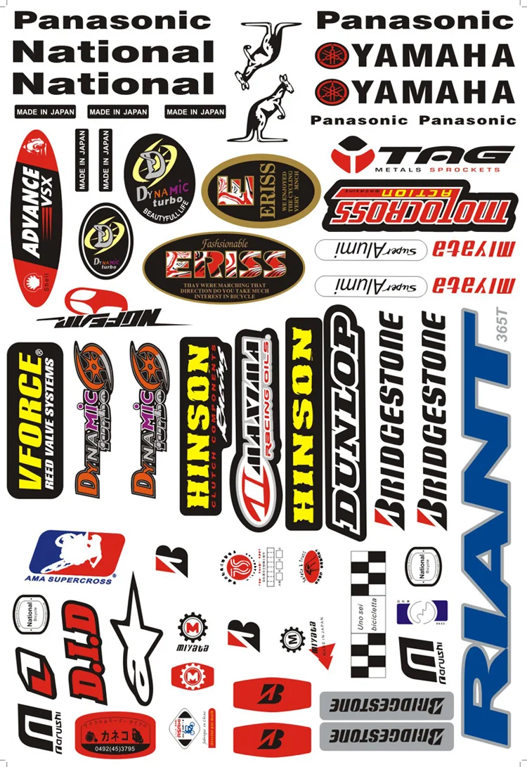 Универсальный Водонепроницаемый велосипед графика акрилатовые наклейки самоклеящиеся наклейки