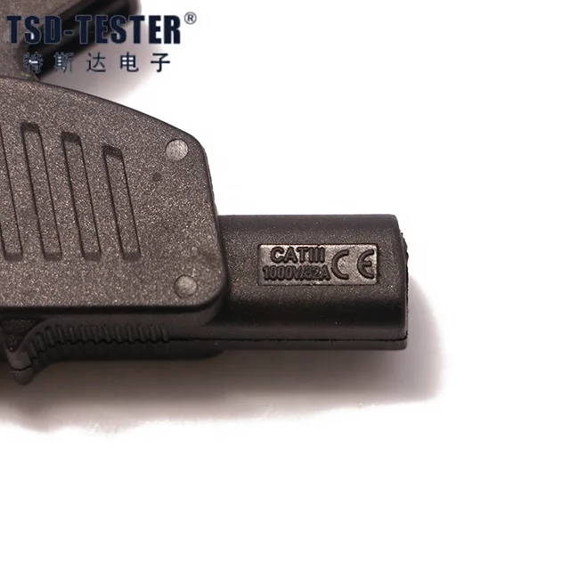 
Высокоточный медный изолированный защитный зажим типа крокодил CE CATIII 1000V /MAX.32A 4mm Jack Аллигатор 