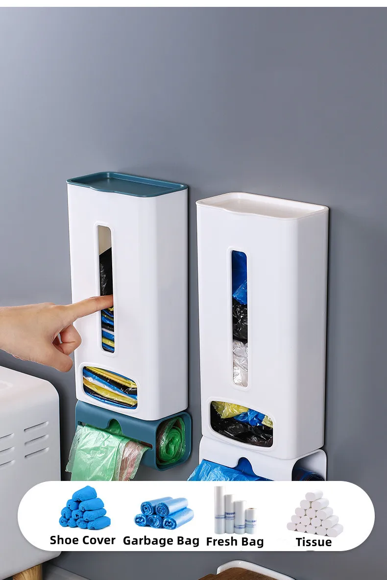 Wholesale Plastic Garbage Bag Storage Box Wall Hanging Tissue Storage