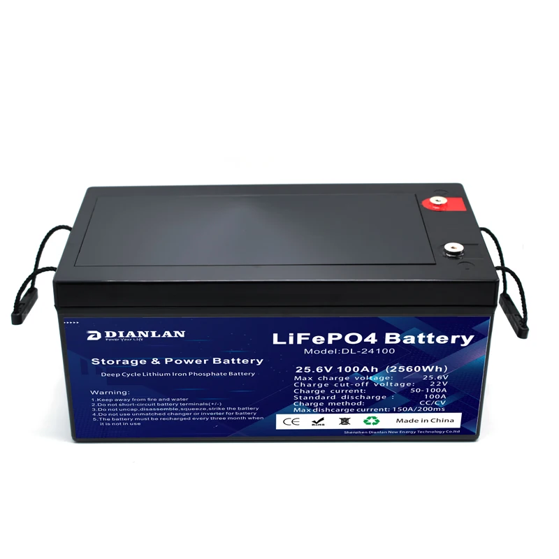 lifepo4 Lithium Iron Phosphate Battery Pack 24v 100ah 200ah with bms for Solar System RV Boat