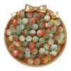 perles mates irisées - rouge, vert, jaune