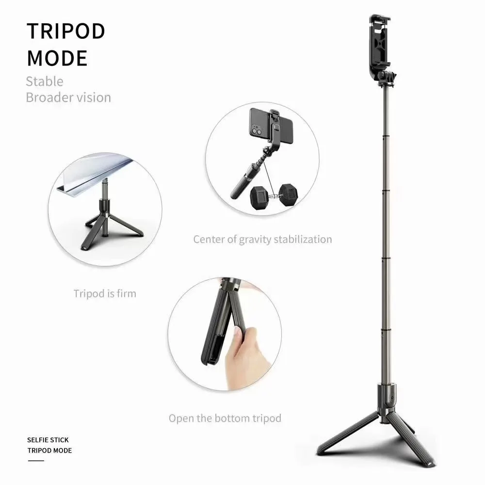 Селфи-палка L03 из алюминиевого сплава со съемным беспроводным пультом ДУ и мини-штативом