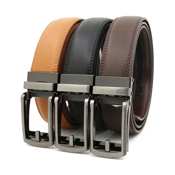 LQbelt New Men's Automatic Buckle Click Belt Factory Split Leather Belts For Men Japan Market Wholesale 14 Colors Stock Belts
