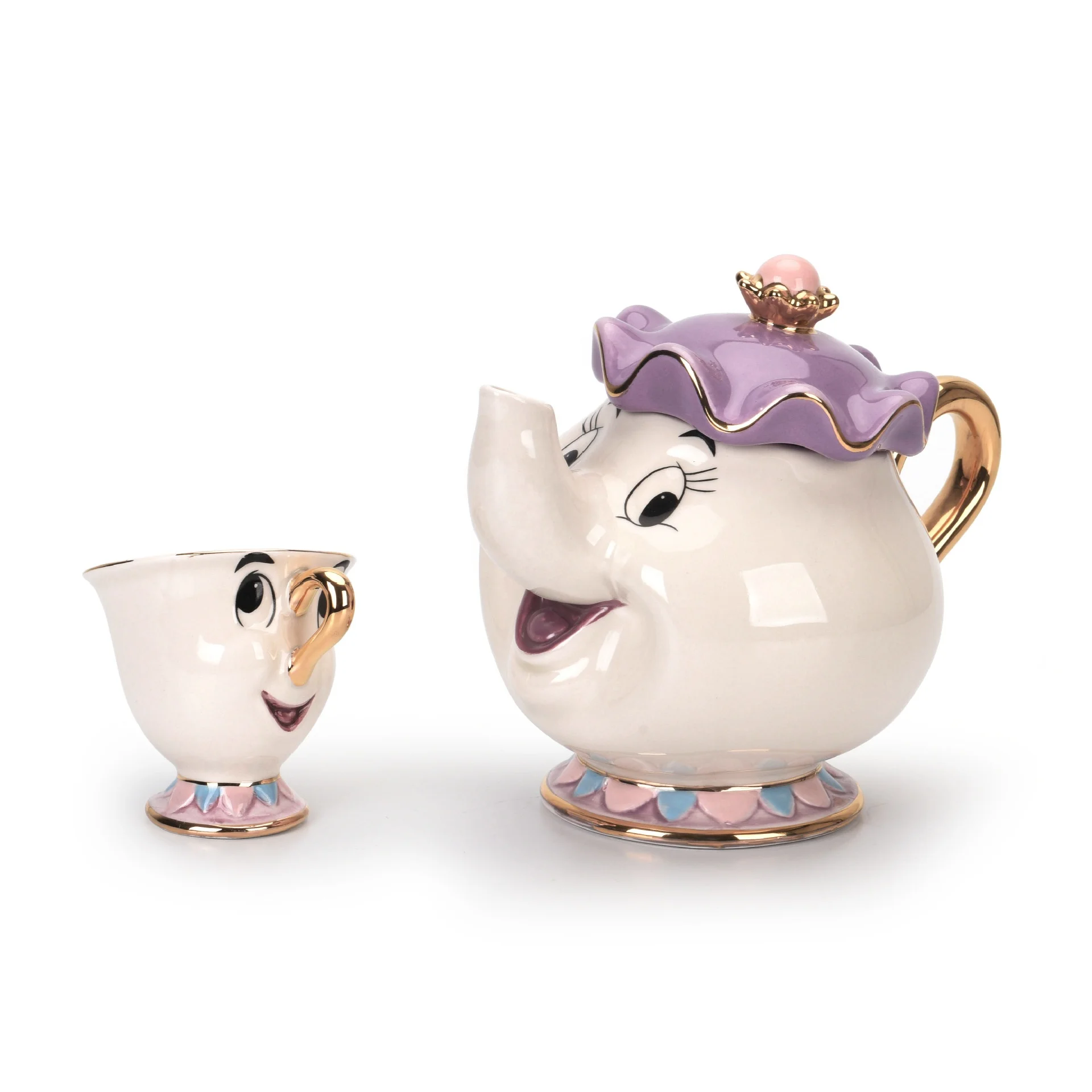 beauty and the beast inspired tea set