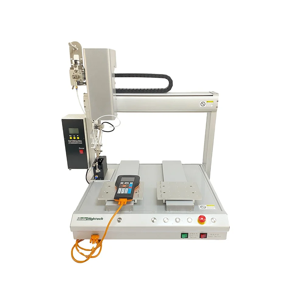 360 Degree Rotation Head 4 Axis Desktop Strip Automatic Platform Rotary Soldering Machine Soldering Robot