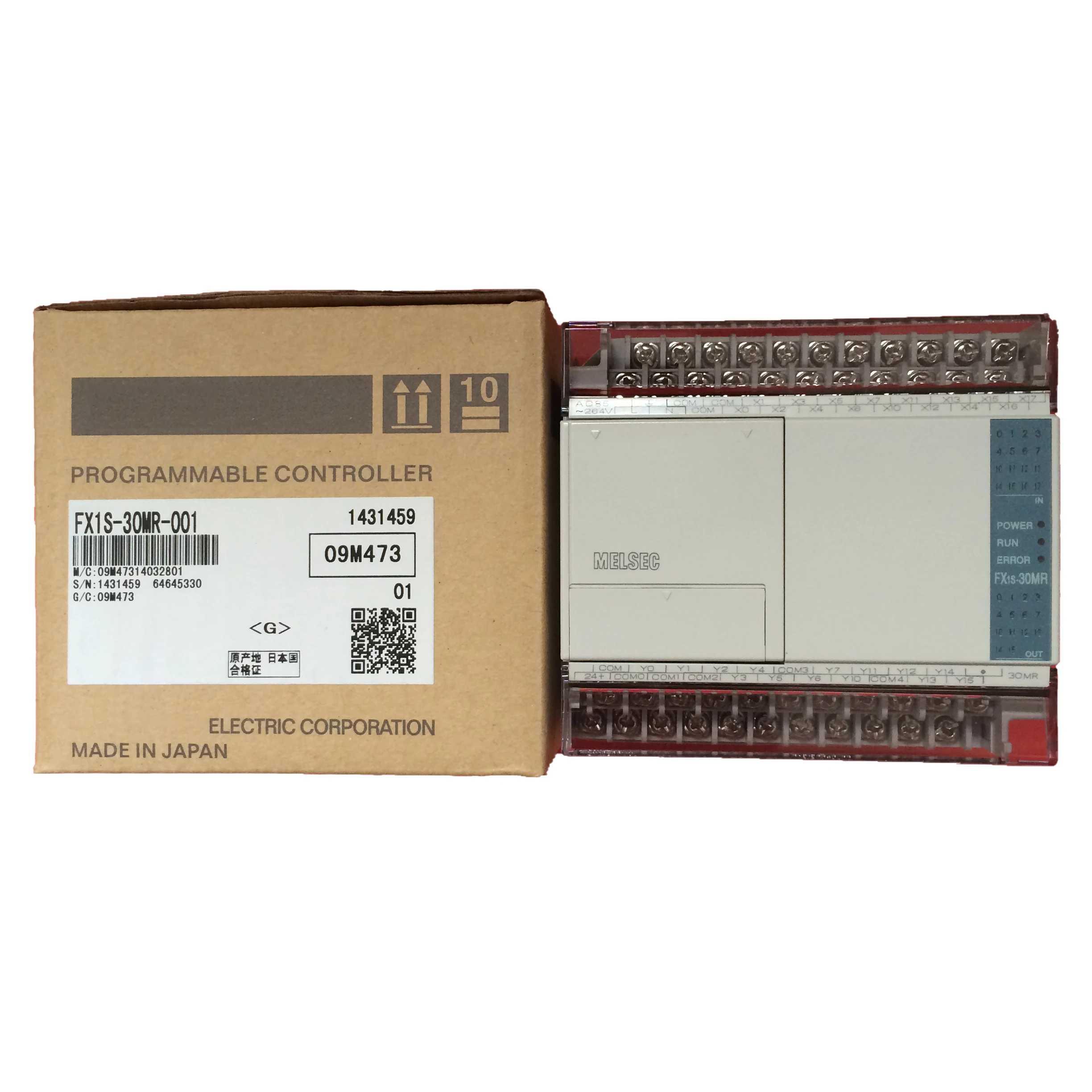 Új, eredeti FX1S-30MT-001 típusú, FX1S sorozatú kompakt PLC, tranzisztoros kimenettel. Integrált 30 I/O ponttal, könnyű és helytakarékos kialakítás. Megbízható logikai vezérlést és stabil működést biztosít