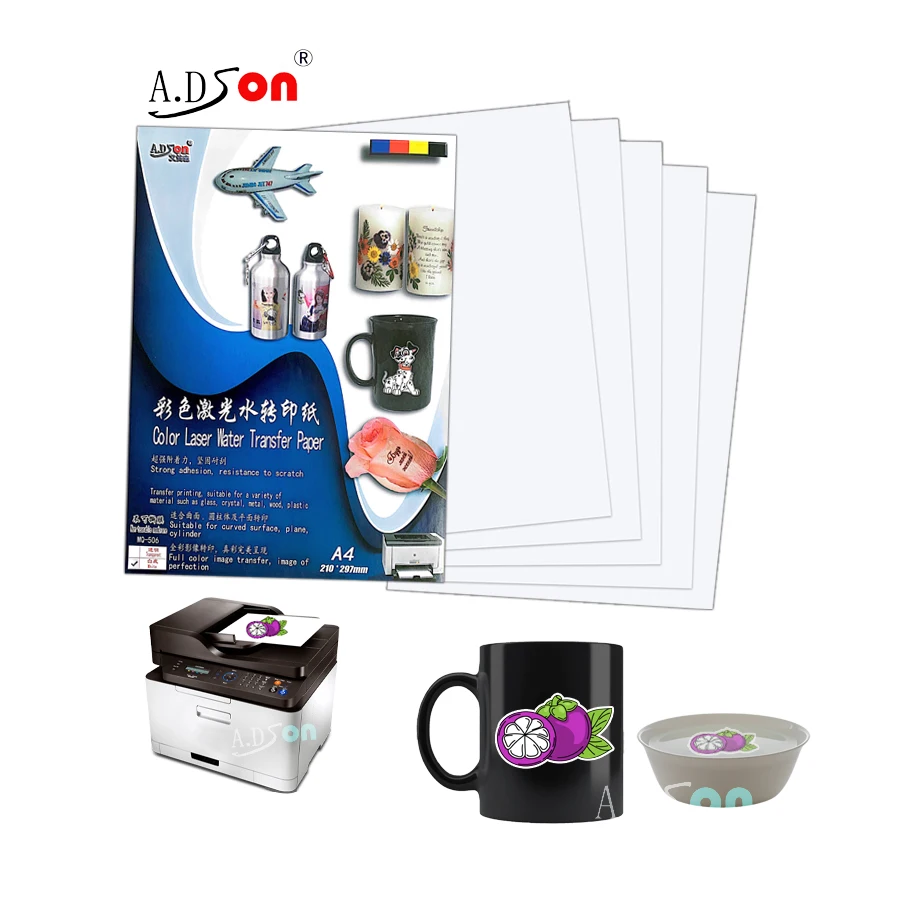 Papier Décalcomanie Transparent Waterslide - 25 Feuilles A4 - Transfert Pour Personnalisation - Neuf Sous Blister