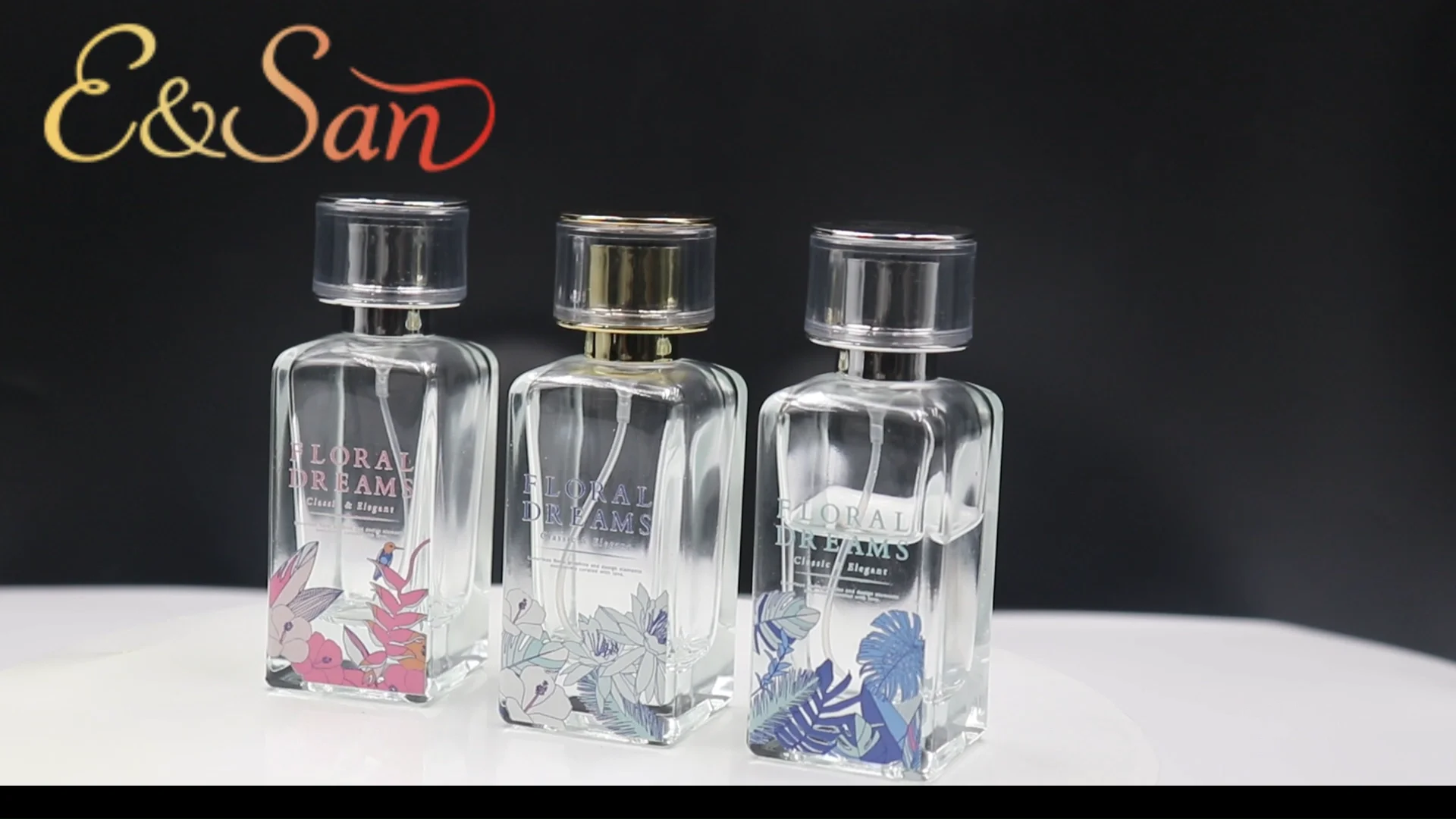 Square Perfume Sample Tester Perfume Bottle 50ml Luxury Refillable