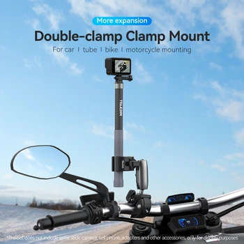 Telesin Super Clamp Bicycle Clip Camera Mount Motorcycle Handlebar Mount for GoPros 13 and Action Cameras detail image