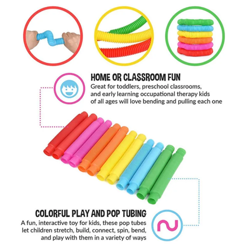 В наличии, Детская растягивающаяся труба для аутизма, декомпрессионные игрушки для взрослых, сенсорные игрушки