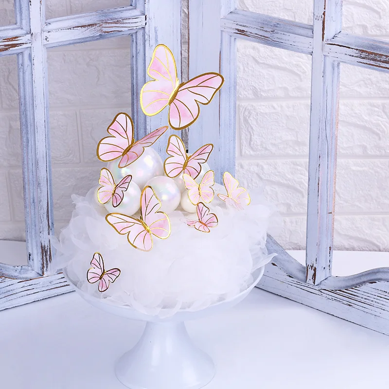 19 Decorazioni Per Torte A Tema Farfalle E Fiori, Artificiali, Multicolore, Per Compleanni E Matrimoni, Fai Da Te