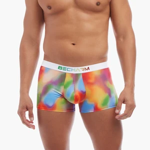 New Mens Underwear Cotton Spandex Colorful Print Men Boxer Brief Customize Boxer Shorts Underpant Supplier Factory